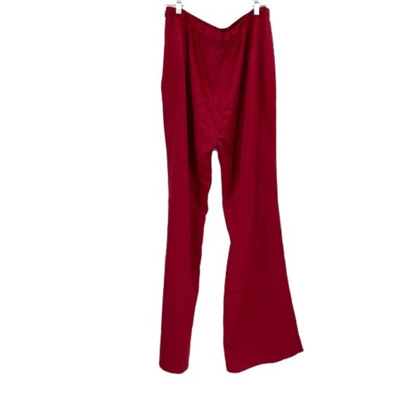 Privacy Please Pants Red Wide Leg High Waist Side Zip No Pocket Size L - Picture 5 of 5
